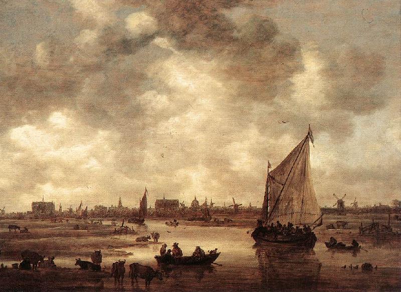 GOYEN, Jan van View of Leiden dg France oil painting art